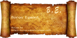 Boros Egmont névjegykártya