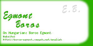 egmont boros business card
